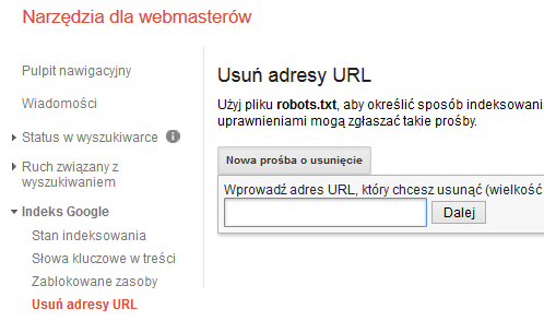 usun-adresy-url