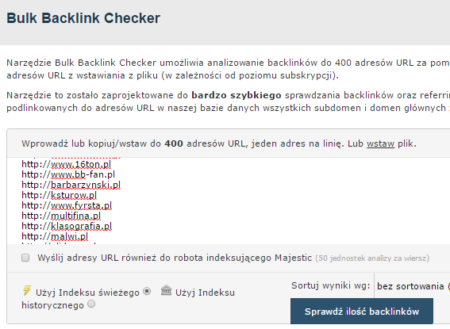 Bulk backlink checker