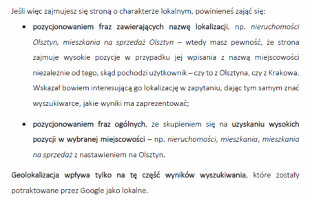 Pozycjonowanie lokalne