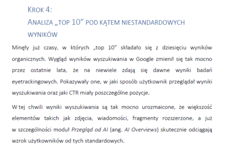 Analiza top 10 w Google