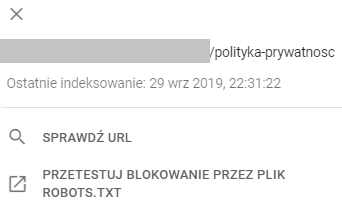 Sprawdzenie stanu adresu URL