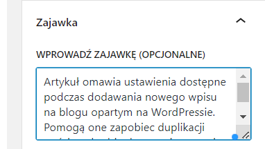 Druga opcja pola z zajawką