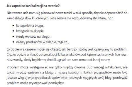 Jak uniknąć kanibalizacji na stronie?
